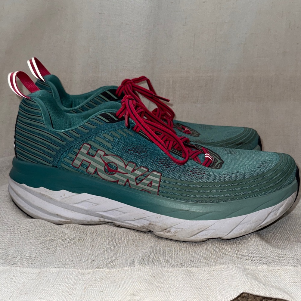 Hoka One One Bondi 6 Women's US 11 Aqua Running Trail Hiking Shoes C3